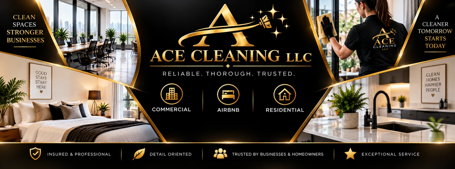 ACE Cleaning LLC - Commercial, Airbnb, and Residential cleaning services